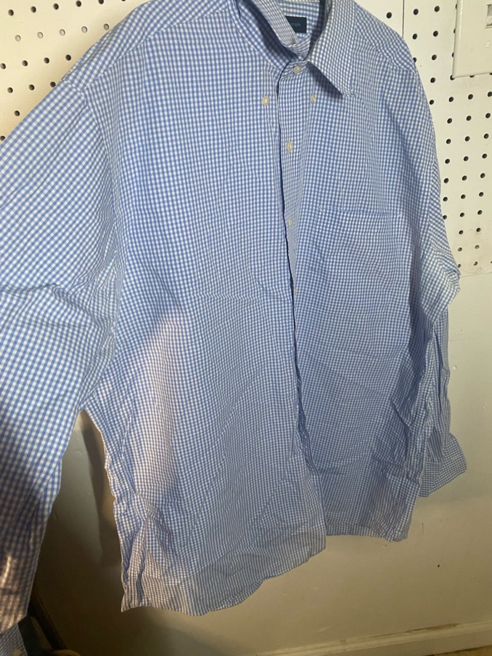 Tommy Hilfiger Navy and White Gingham Dress Shirt - Picture 4 of 7